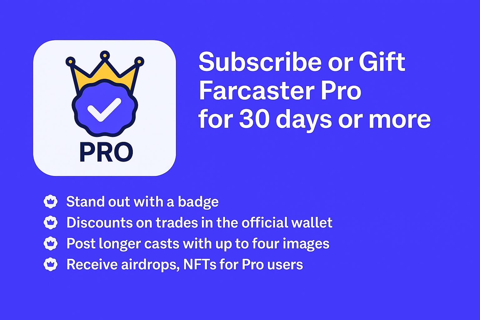 Farcaster Pro Subscription - Farcaster Mini Apps